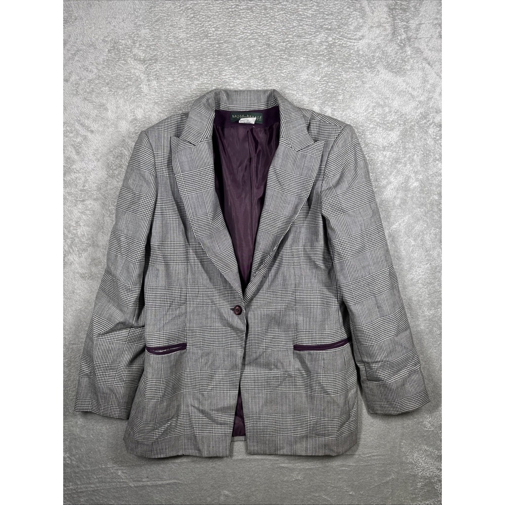 Harvé Bernard Patterned Women's Wool‎ Dress Jacket Size 14